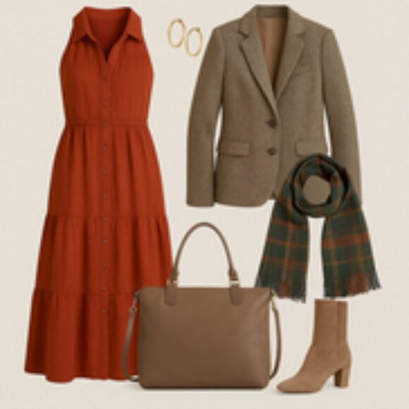 🍂 Sundance Rust-Red Maxi Dress – Size XL 🍂 - Picture 10 of 16